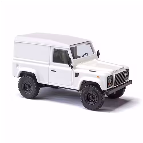 Land Rover Defender 90 Kastenwagen Bj. 1983 weiß Modell von Busch 1:87 eilbote-onlineshop - Agrarfox
