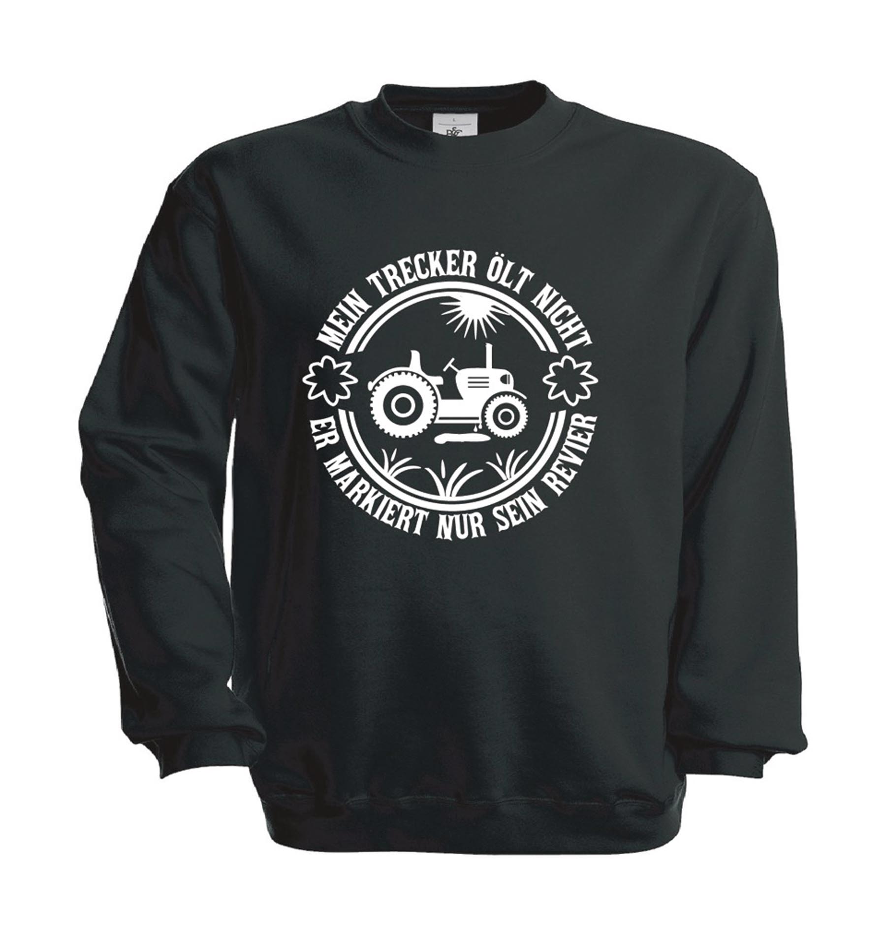 Pullover „Mein Trecker ölt nicht“ (schwarz) Größe 3XL