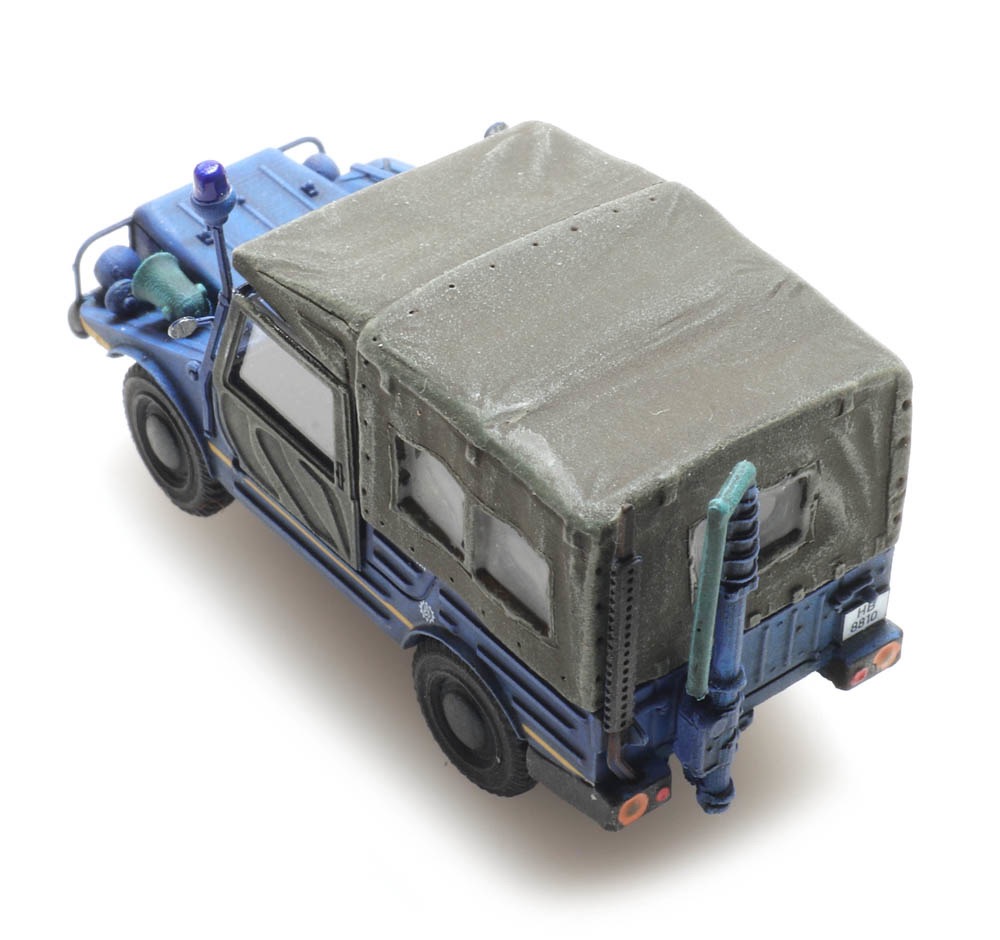 DKW Munga F91/8 THW blau Modell von Artitec 1:87