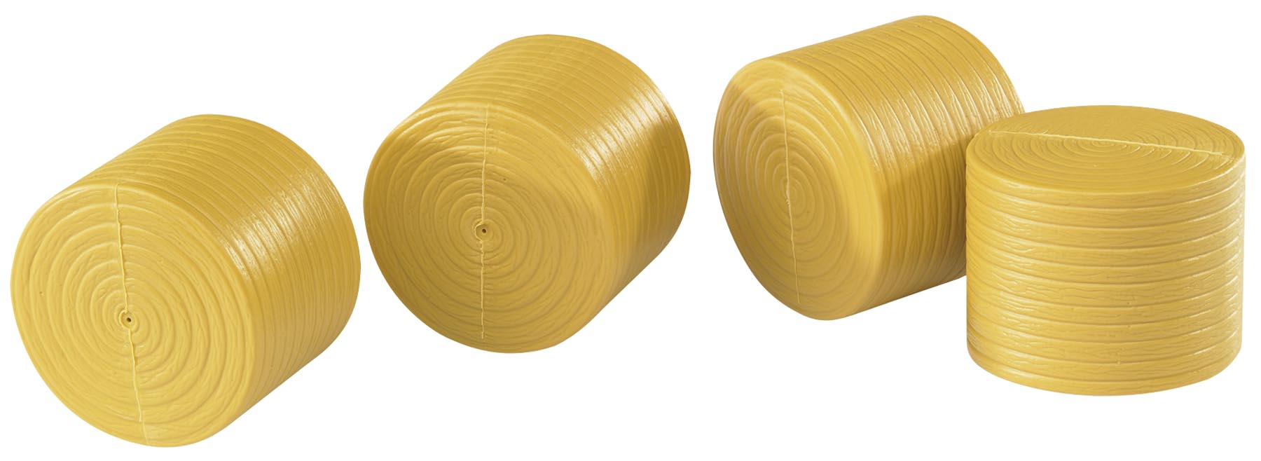 4 Rundballen ockerbraun für Claas Rollant 250 Modell von Bruder 1:16