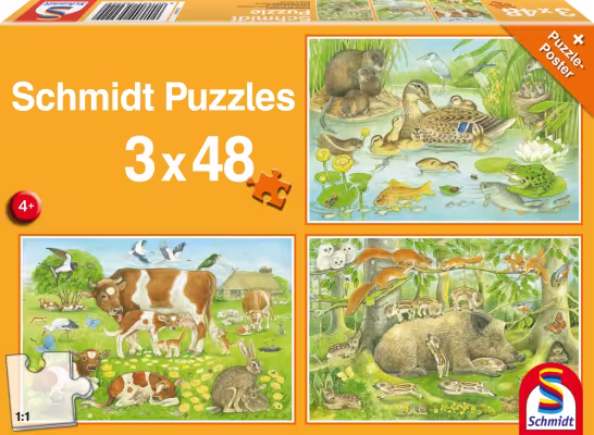Puzzle Tierfamilien eilbote-onlineshop - Agrarfox