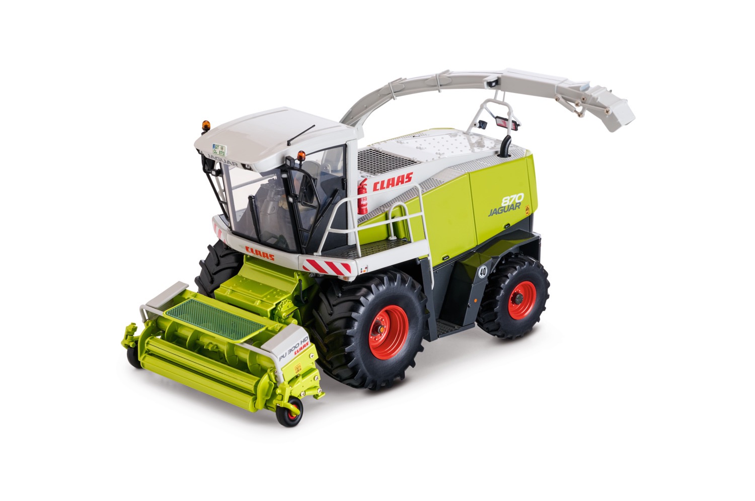 MA77088-1 Artikelname: Claas Jaguar 870 mit PU 300 HD Originalhersteller: Claas Modelltyp: Jaguar 870 von Universal Hobbies im Maßstab: 1:32 Hersteller-Nr: 0002670470