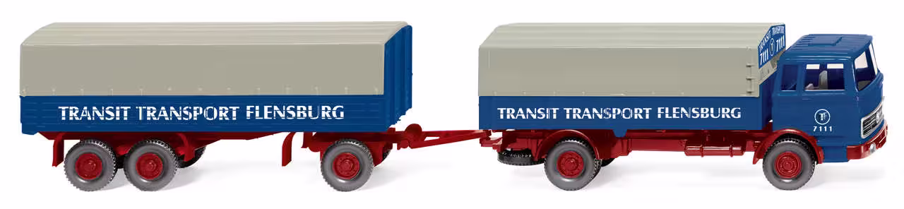 MB Pritschenhängerzug Transit Transport Modell von WIKING 1:87 eilbote-onlineshop - Agrarfox