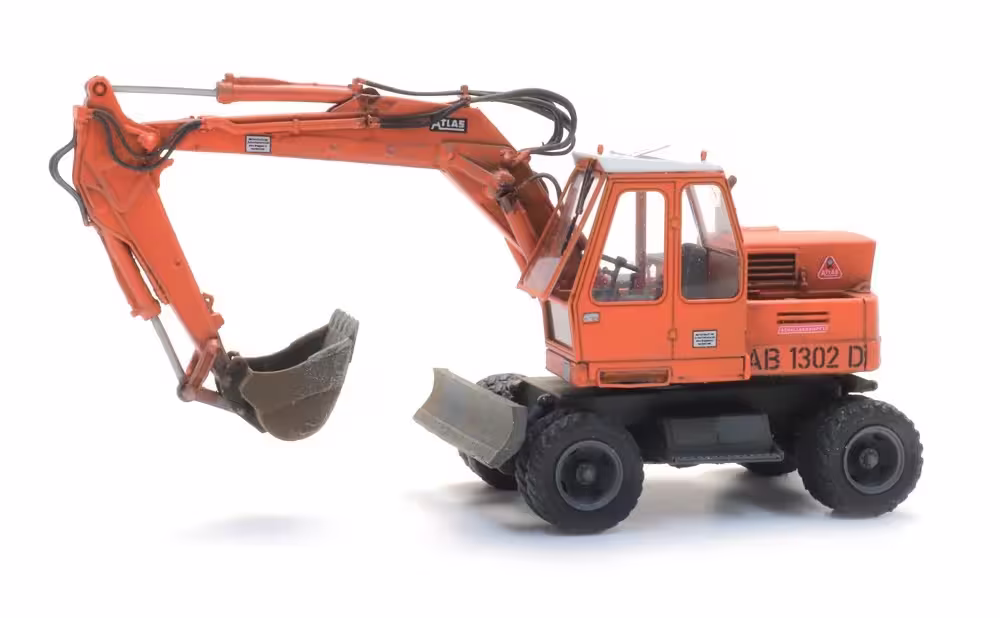 Atlas 1302 Bagger orange Modell von  1:87 eilbote-onlineshop - Agrarfox