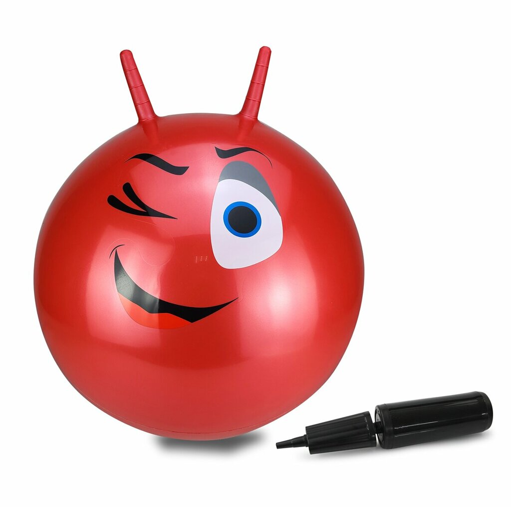 Hüpfball Eye mit Pumpe rot