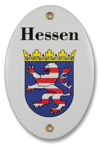 Länderwappen Hessen Emailliertes Schild