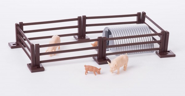 Schweine mit Zaun und Stall Modell von Britains 1:32
