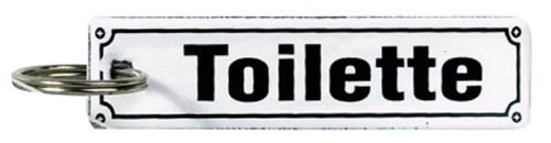 „Toilette“ Emaillie-Schlüsselanhänger 8 x 2 cm