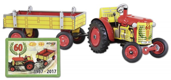 Zetor Traktor mit Anhänger 60jähriges Zetor Jubiläum Modell von Kovap 1:25