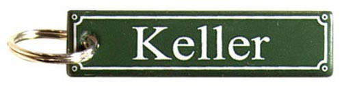 „Keller“ Emaillie-Schlüsselanhänger 8 x 2 cm
