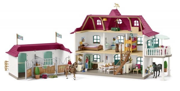 Großer Pferdehof mit Wohnhaus und Stall Modell von Schleich