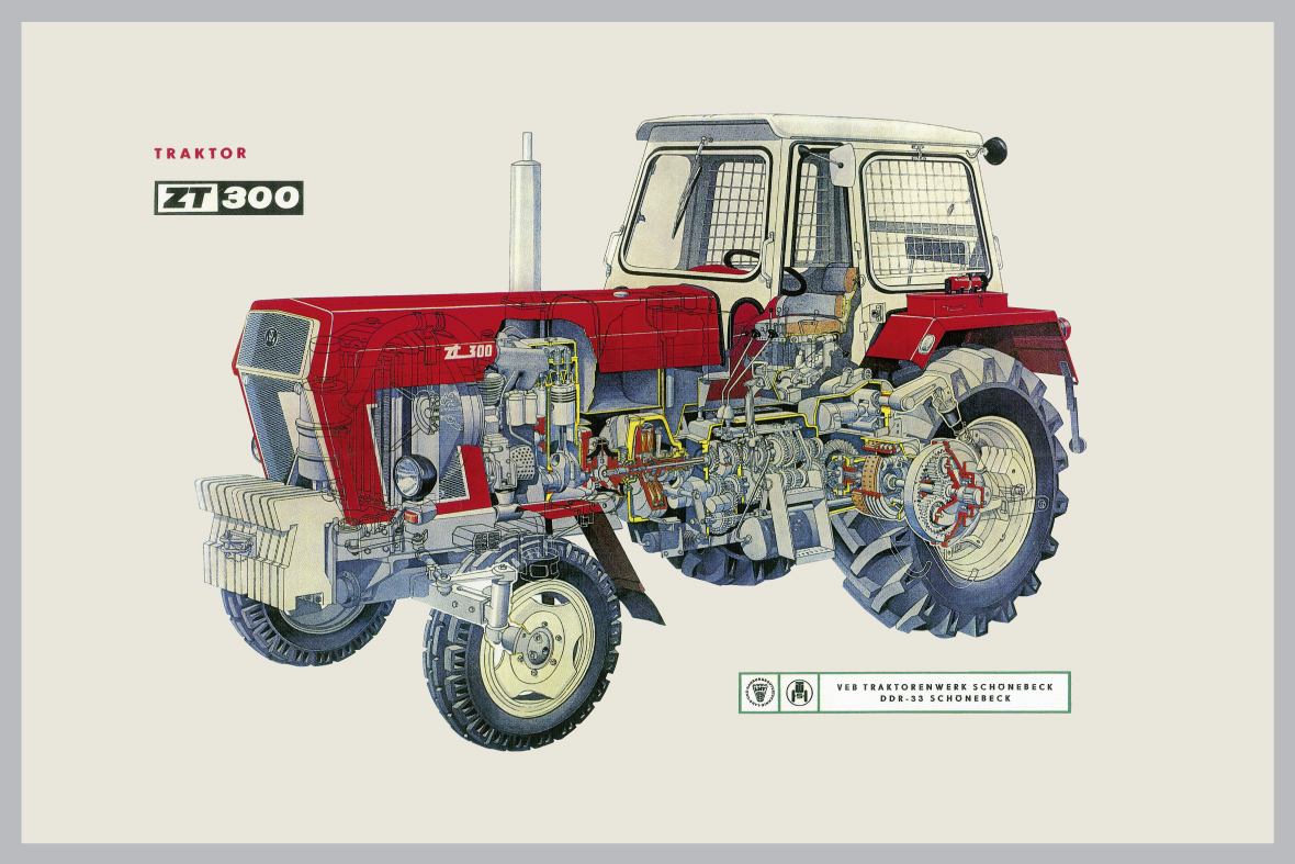 Bungartz Oldtimer weiß Traktor Landwirtschaft Aufkleber