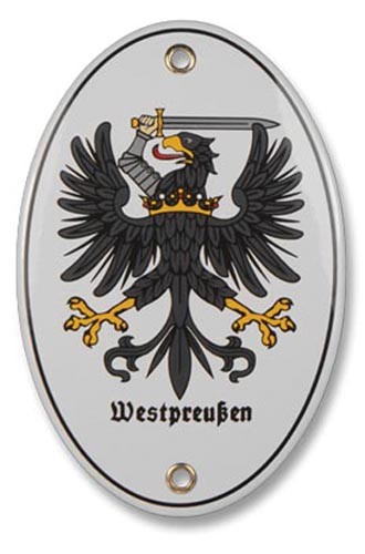 Westpreußen Emailliertes Schild