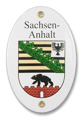 Sachsen-Anhalt Emailliertes Schild