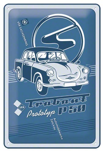 Blechschild Trabant Prototyp P50
