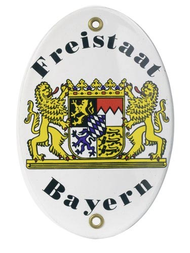 Länderwappen Freistaat Bayern Emailliertes Schild 15 x 10 cm