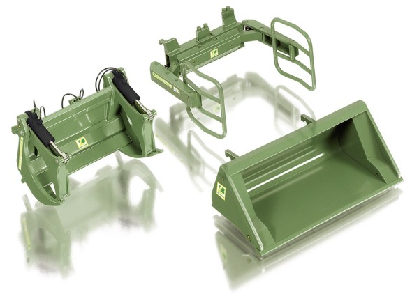 Frontladewerkzeuge Set A - Bressel & Lade grün Modell von WIKING 1:32