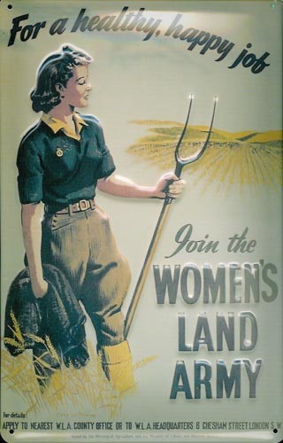 Blechschild „Womens`s Land Army“