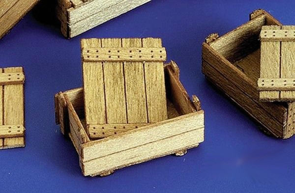 Holzkisten I als Bausatz 6 Stück Modell von Plus Model 1:35