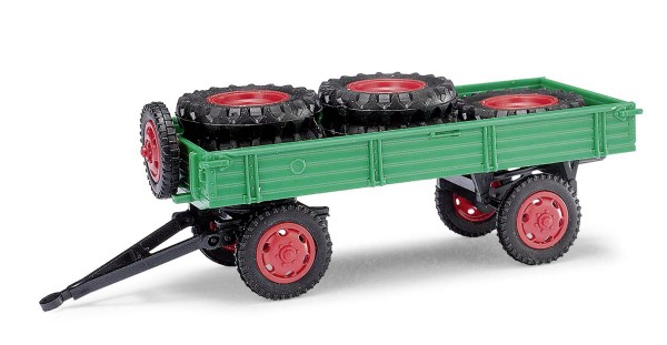 Anhänger T4 mit Reifenladung, grün Modell von Mehlhose 1:87